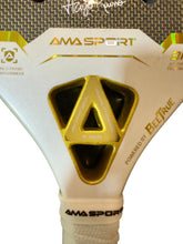 Carregar imagem no visualizador da galeria, RAQUETE DE BEACH TENNIS AMA SPORT KRONOS WHITE TITANIUM HUGO RUSSO
