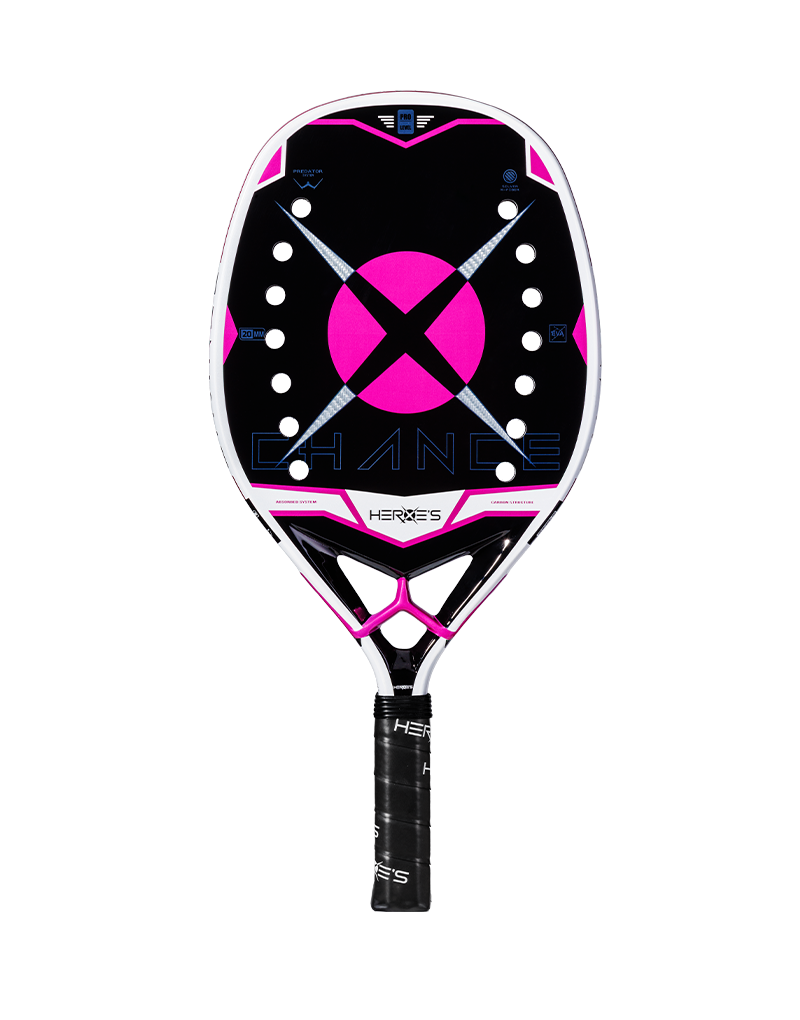 RAQUETE DE BEACH TENNIS HEROES CHANCE CARBONO 3K SILVER